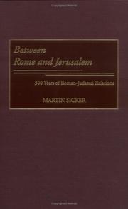 Cover of: Between Rome and Jerusalem by Martin Sicker