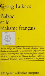 Cover of: Balzac et le réalisme français: Traduit de l'allemand par Paul Laveau. --