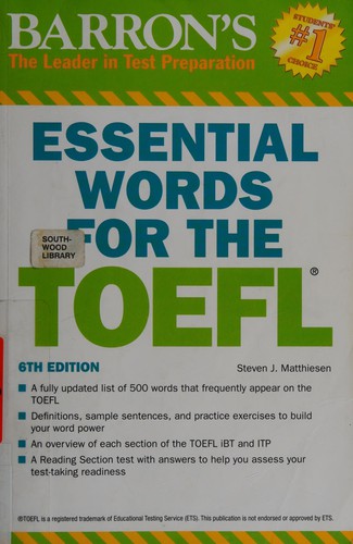 Essential words for the TOEFL by Steven J. Matthiesen