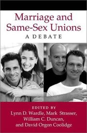 Cover of: Marriage and same-sex unions by edited by Lynn D. Wardle ... [et al.].