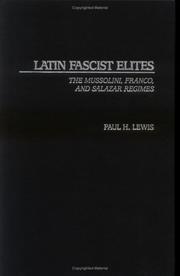 Cover of: Latin Fascist Elites by Paul H. Lewis