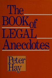 Cover of: Book of Legal Anecdotes by Peter Hay