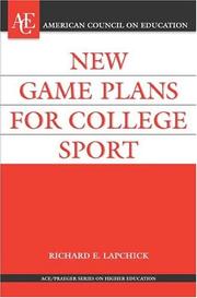 Cover of: New game plans for college sport