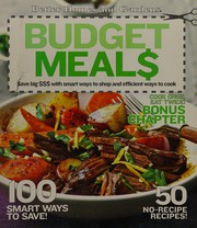 Cover of: Budget meals by Better Homes and Gardens