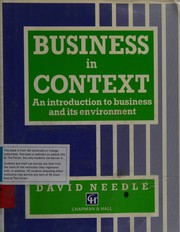 Cover of: Business in context: an introduction to business and its environment