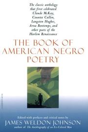 Cover of: The Book of American Negro Poetry by James Weldon Johnson, Various, James Weldon Johnson