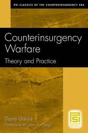 Cover of: Counterinsurgency Warfare by David Galula