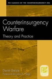 Cover of: Counterinsurgency Warfare by David Galula, David Galula