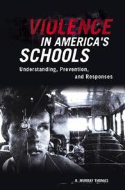 Cover of: Violence in America's Schools by R. Murray Thomas