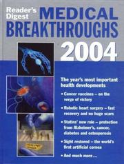 Cover of: MEDICAL BREAKTHROUGHS 2004 by Reader's Digest