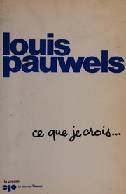 Cover of: Ce que je crois