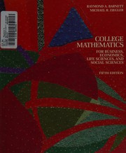 Cover of: College mathematics for business, economics, life sciences, and social sciences. by Raymond A. Barnett