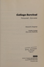 Cover of: College survival: find yourself ... find a career