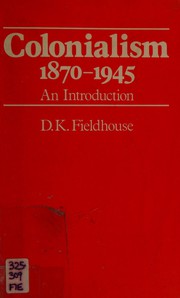 Cover of: Colonialism 1870-1945: an introduction