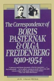 Cover of: The Correspondence of Boris Pasternak and Olga Friedenberg by Boris Leonidovich Pasternak, Olga Friedenberg