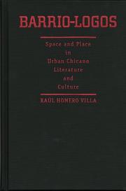 Cover of: Barrio-logos: space and place in urban Chicano literature and culture