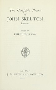 Cover of: The complete poems of John Skelton, laureate