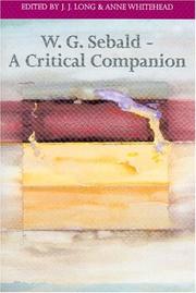 Cover of: W. G. Sebald: a critical companion