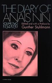 Cover of: The Diary Of Anais Nin, Volume 2 (1934-1939) by Anaïs Nin