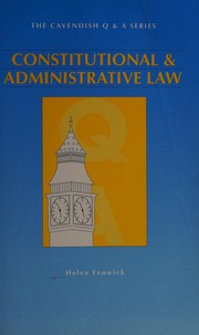 Cover of: Constitutional and administrative law. by Helen Fenwick