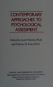 Cover of: Contemporary approaches to psychological assessment