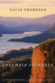 Columbia journals by David Thompson