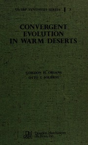 Cover of: Convergent evolution in warm deserts: an examination of strategies and patterns in deserts of Argentina and the United States
