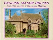 Cover of: English Manor Houses