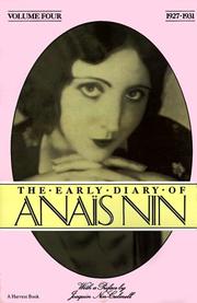 Cover of: The Early Diary of Anais Nin, Vol. 4 (1927-1931)