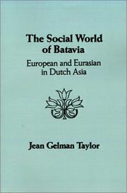 Cover of: The Social World of Batavia by Jean Gelman Taylor