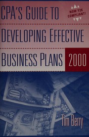 Cover of: Cpa's Guide to Developing Effective Business Plans 2000