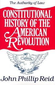 Cover of Constitutional History of the American Revolution