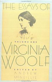 Cover of: Essays Of Virginia Woolf Vol 1 1904-1912: Vol. 1, 1904-1912