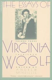 Cover of: Essays Of Virginia Woolf Vol 3 1919-1924: Vol. 3, 1919-1924