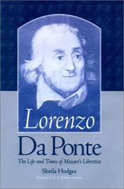 Cover of: Lorenzo Da Ponte by Sheila Hodges