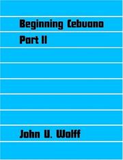 Cover of: Beginning Cebuano, Part 2 (Yale Language Series)