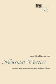 Cover of: Musical poetics by Burmeister, Joachim