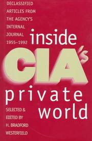 Inside CIA's private world by H. Bradford Westerfield