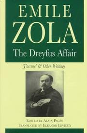 Cover of: The Dreyfus affair: "J'accuse" and other writings