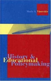 Cover of: History and educational policymaking
