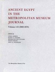 Cover of: Ancient Egypt in The Metropolitan Museum "Journal" Volumes 1-11 (1968-1976) by Cyril Aldred