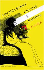 Cover of: Granite and rainbow by Virginia Woolf