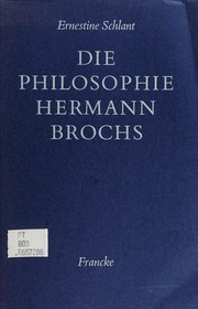 Cover of: Die Philosophie Hermann Brochs