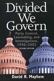 Cover of: Divided We Govern by David R. Mayhew
