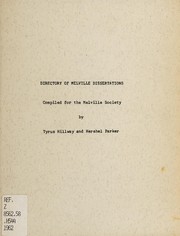 Cover of: Directory of Melville dissertations