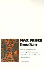 Cover of: Homo Faber: a report