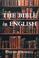 Cover of: The Bible in English