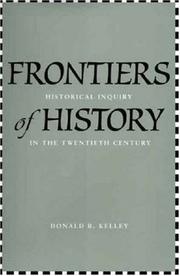 Cover of: Frontiers of History | Donald R. Kelley