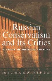 Cover of: Russian Conservatism and Its Critics by Richard Pipes