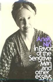 Cover of: In favor of the sensitive man, and other essays